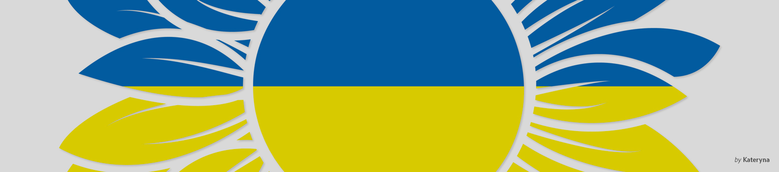 Banner zur Unterstützung der Ukraine